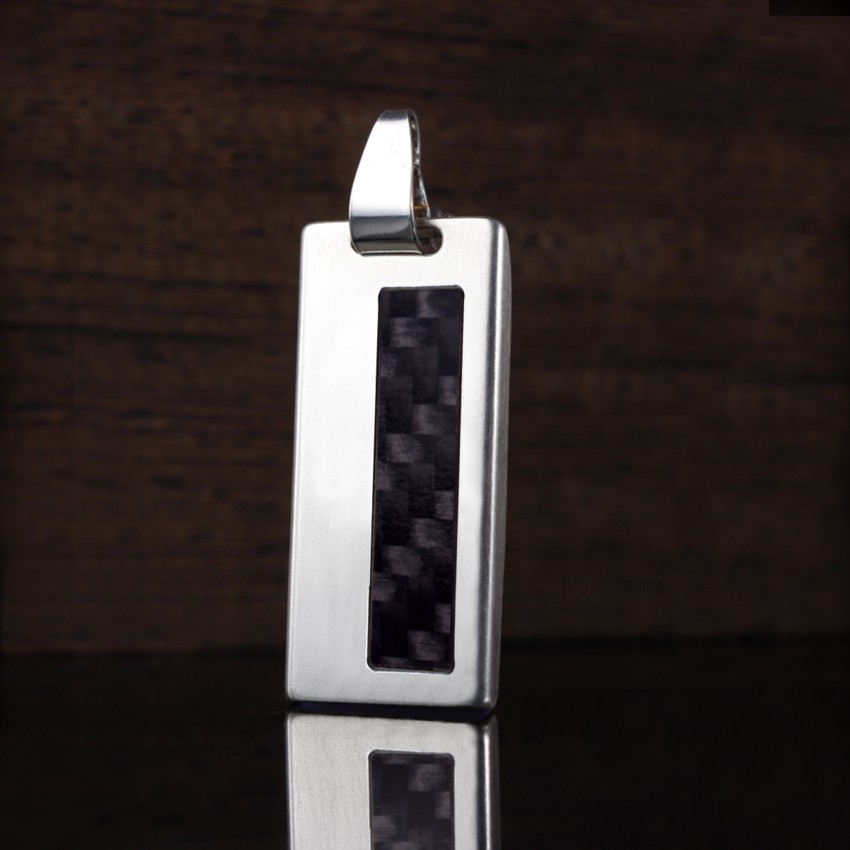 Pendrive z włóknem węglowym | Carbon II 8GB USB 2.0 | srebro 925